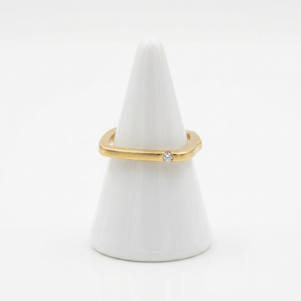 IND1436 Presentation - Inel Dreptunghiular Matte Auriu