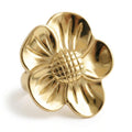 Inel Floare sculptată Oțel Inoxidabil Placat Aur 18K PVD - Hipoalergenic - IND1628