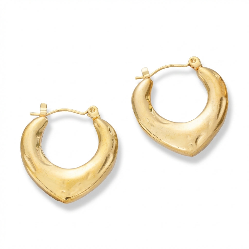 Cercei Inimioară umflată Oțel Inoxidabil 2.4 cm - Hipoalergenici