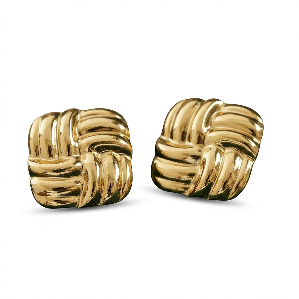 Cercei Nod împletit din Oțel Inoxidabil - Hipoalergenici - CM1862