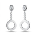 Cercei Cerc cu diamante Oțel Inoxidabil 2.5 cm - Hipoalergenici