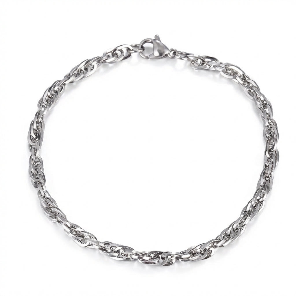Brățară Torsadată Oțel Inoxidabil 19cm – detaliu
