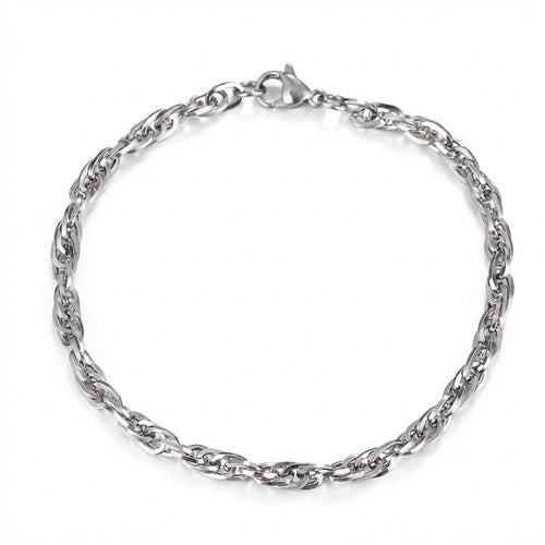Brățară Torsadată Oțel Inoxidabil 19cm – detaliu
