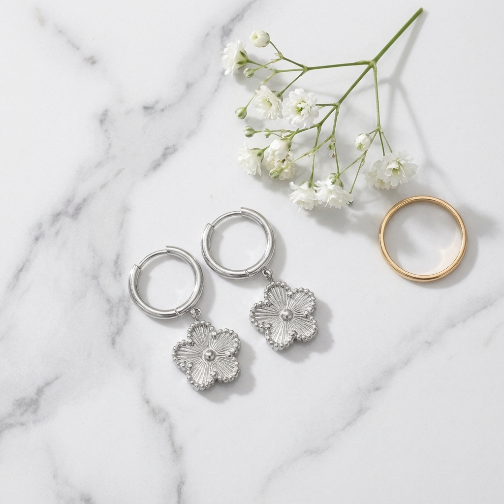 Cercei Alhambra din Oțel Inoxidabil - Hipoalergenici