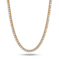 Colier Tennis Inox 4mm Auriu cu Pandantiv Solitaire - Glamour