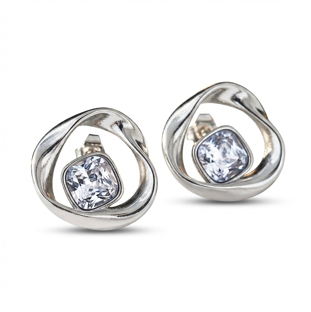 Cercei Formă răsucită din Oțel Inoxidabil - Hipoalergenici