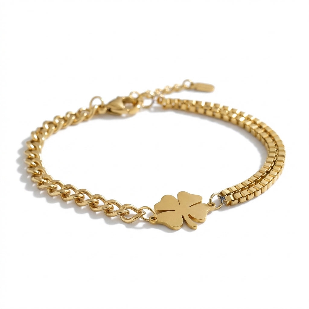 Brățară inox -Porte-Bonheur Oțel Inoxidabil Auriu - Hipoalergenică - BF1163