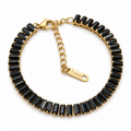 Brățară Tennis 3mm Zirconiu Oțel Inoxidabil Placat Aur 18K PVD - BF1118 - Hipoalergenică