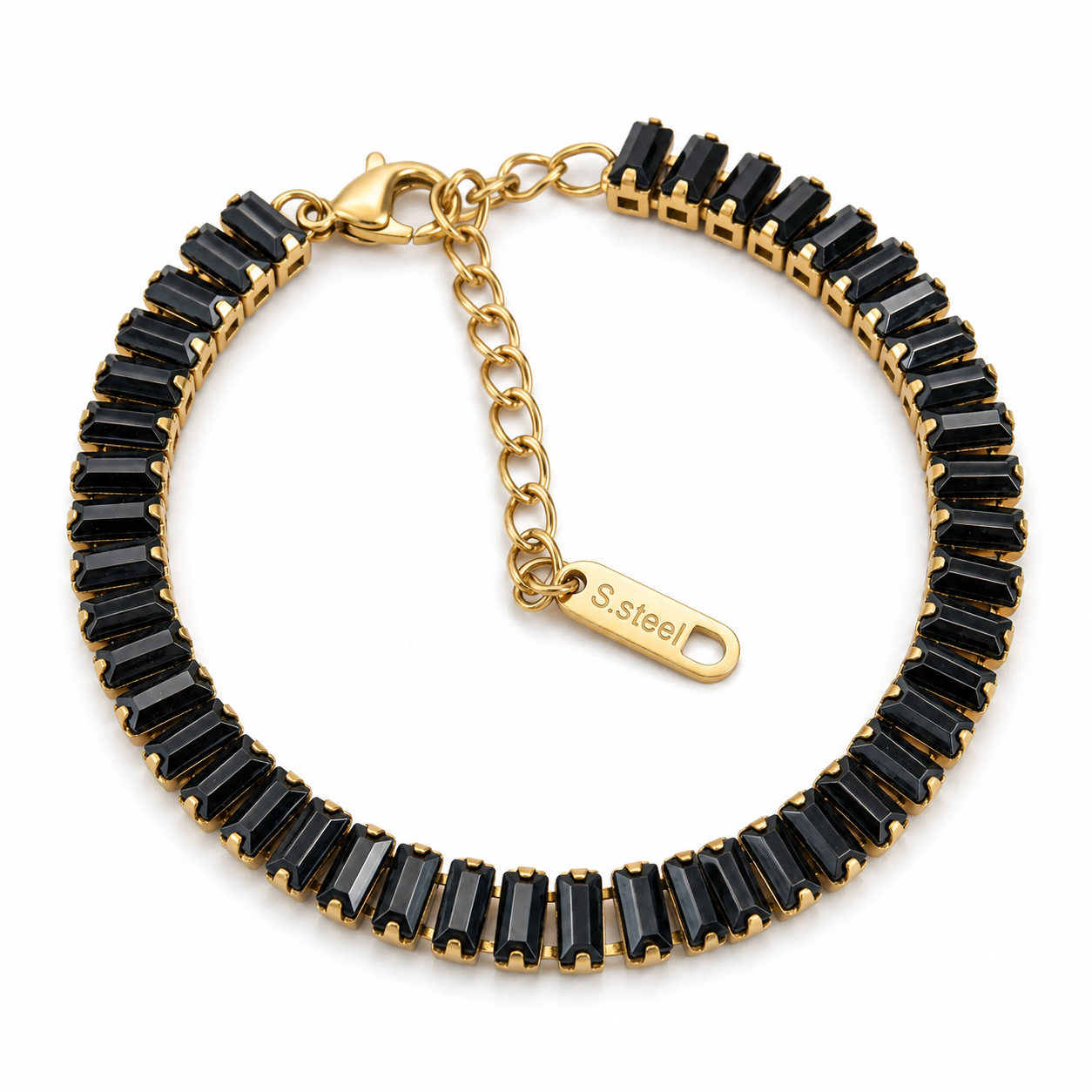 Brățară Tennis 3mm Zirconiu Oțel Inoxidabil Placat Aur 18K PVD - BF1118 - Hipoalergenică