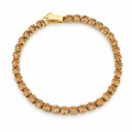 Brățară Tennis 3mm Zirconiu Oțel Inoxidabil 18 cm Placat Aur 18K PVD - BF1157 - Hipoalergenică