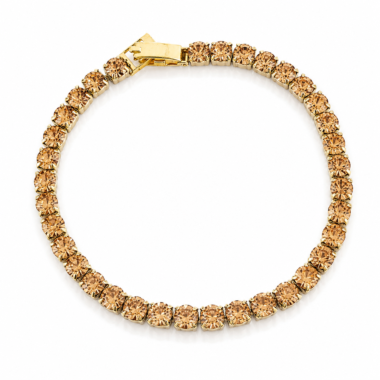 Brățară Tennis 3mm Zirconiu Oțel Inoxidabil 18 cm Placat Aur 18K PVD - BF1157 - Hipoalergenică