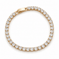 Brățară Tennis 3mm Zirconiu Oțel Inoxidabil 16.5 cm Placat Aur 18K PVD - BF1161 - Hipoalergenică