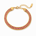 Brățară Tennis 3mm Zirconiu Oțel Inoxidabil 17.5 cm Placat Aur 18K PVD - BF1180 - Hipoalergenică