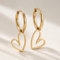 Cercei Inimioară 1.2 cm Oțel Inoxidabil Placat Aur 18K PVD - Hipoalergenici - CM1482