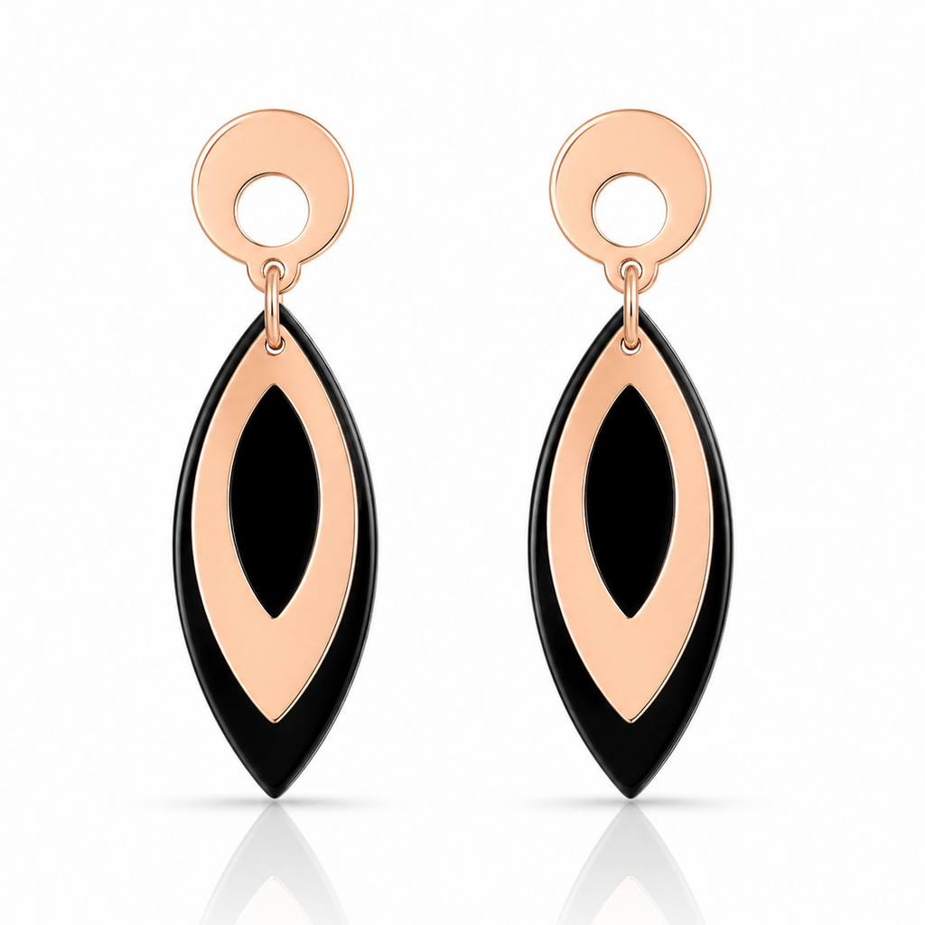 Cercei Geometrice Oțel Inoxidabil Placat Aur 18K PVD - Hipoalergenici - CM1529