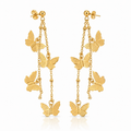 Cercei Fluture Oțel Inoxidabil 9cm Placat Aur 18K PVD - Hipoalergenici - CM1637