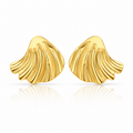 Cercei Frunză Ginkgo 2.5cm Oțel Inoxidabil Placat Aur 18K PVD - Hipoalergenici - CM1659