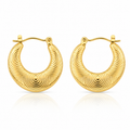 Cercei Creola Cu model geometric Oțel Inoxidabil 2.3 cm Placat Aur 18K PVD - Hipoalergenici - CM1748