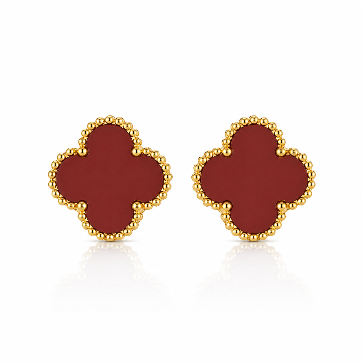 Cercei Alhambra Oțel Inoxidabil 1.3 cm Placat Aur 18K PVD - Hipoalergenici - CM1810