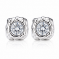 Cercei Design Neregulat cu Piatră Centrală Oțel Inoxidabil 1 cm - Hipoalergenici - CM1855