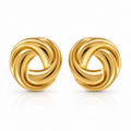 Cercei Nod Geometric Oțel Inoxidabil 2.3 cm Placat Aur 18K PVD - Hipoalergenici - CM1863
