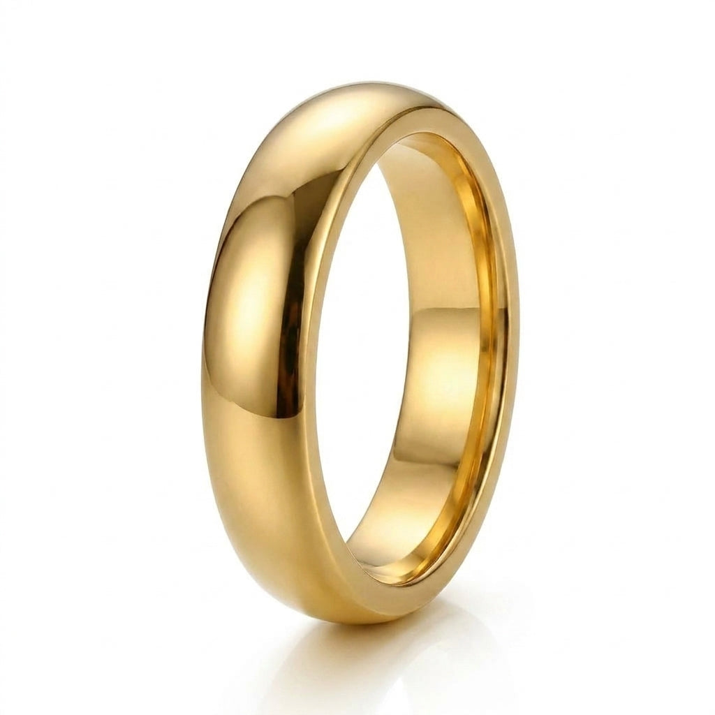 Verighetă simplă Oțel Inoxidabil Placat Aur 18K PVD - Hipoalergenică - IND1554