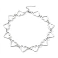 Lănțișor Inox Heart Link Argintiu Choker - Romantic - Hipoalergenic