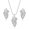 Set Frunză Stilizată Oțel Inoxidabil 4.5 cm - Hipoalergenic - LPD1364
