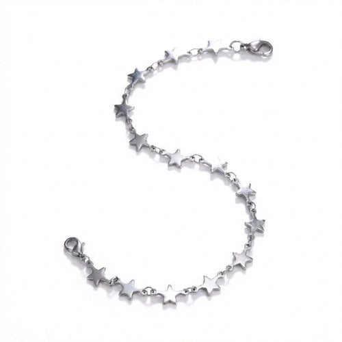 Brățară Stele argintii delicate Oțel Inoxidabil 18cm - BF512 | Zelora