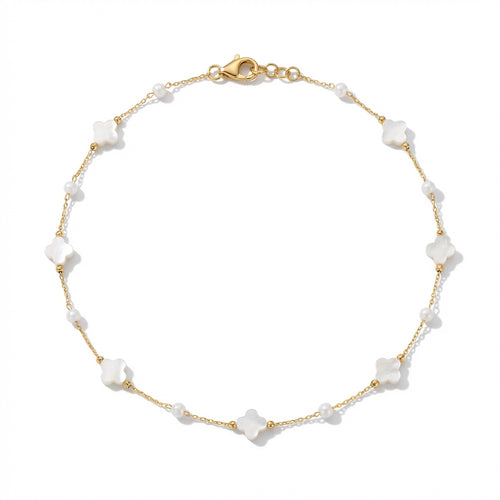 Brățară de Picior Design Floral Minimalist Oțel Inoxidabil Auriu