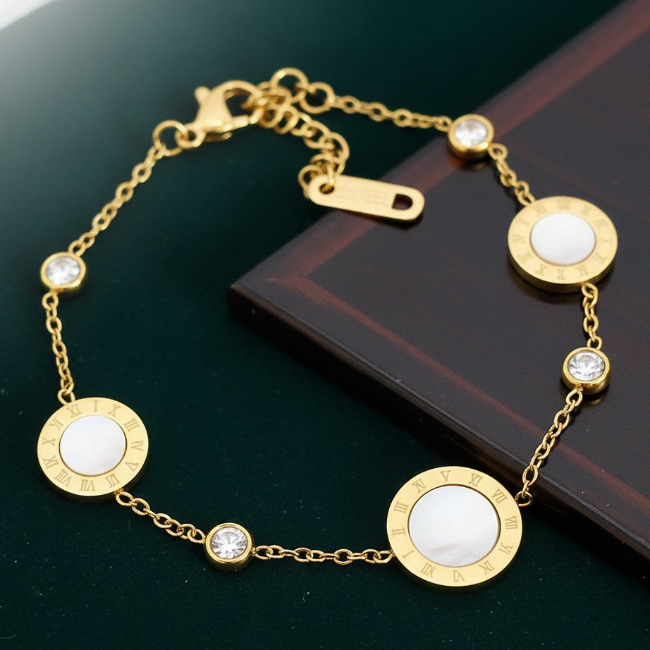 Brățară din Inox cu Pandantive cu 2 Fete Alb/Negru Oțel Inoxidabil Negru - BF1184 - Hipoalergenică