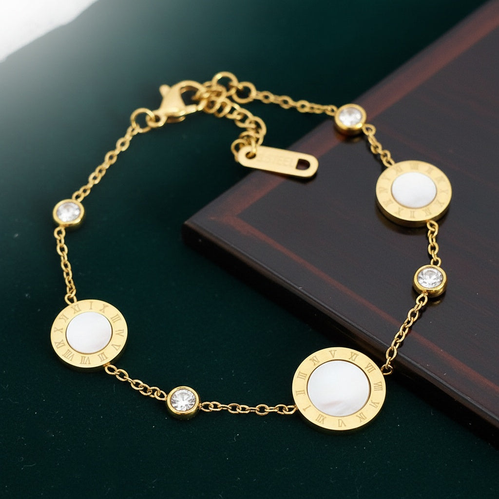 Brățară din Inox cu Pandantive cu 2 Fete Alb/Negru Oțel Inoxidabil Negru - BF1184 - Hipoalergenică