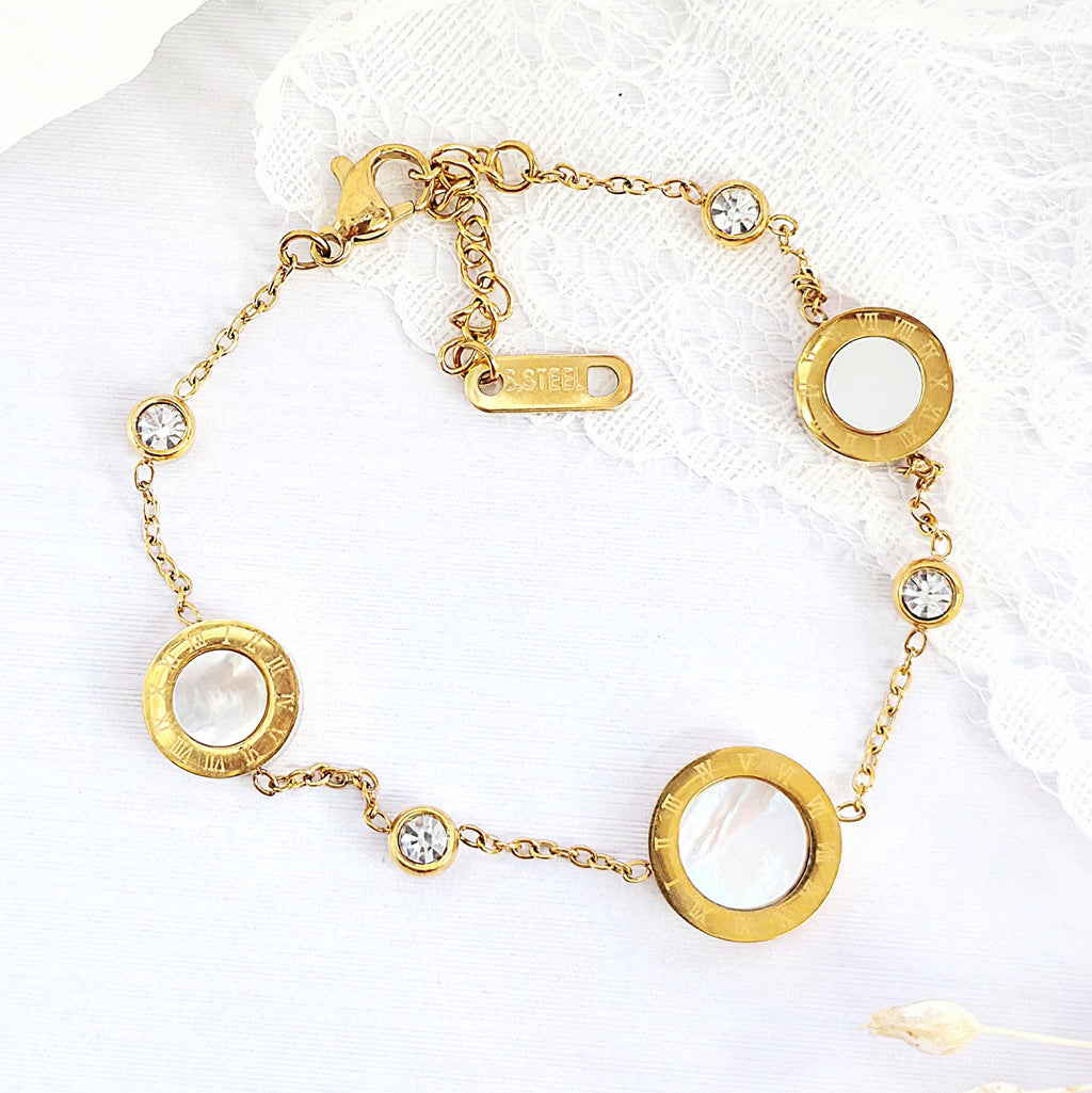 Brățară din Inox cu Pandantive cu 2 Fete Alb/Negru Oțel Inoxidabil Negru - BF1184 - Hipoalergenică