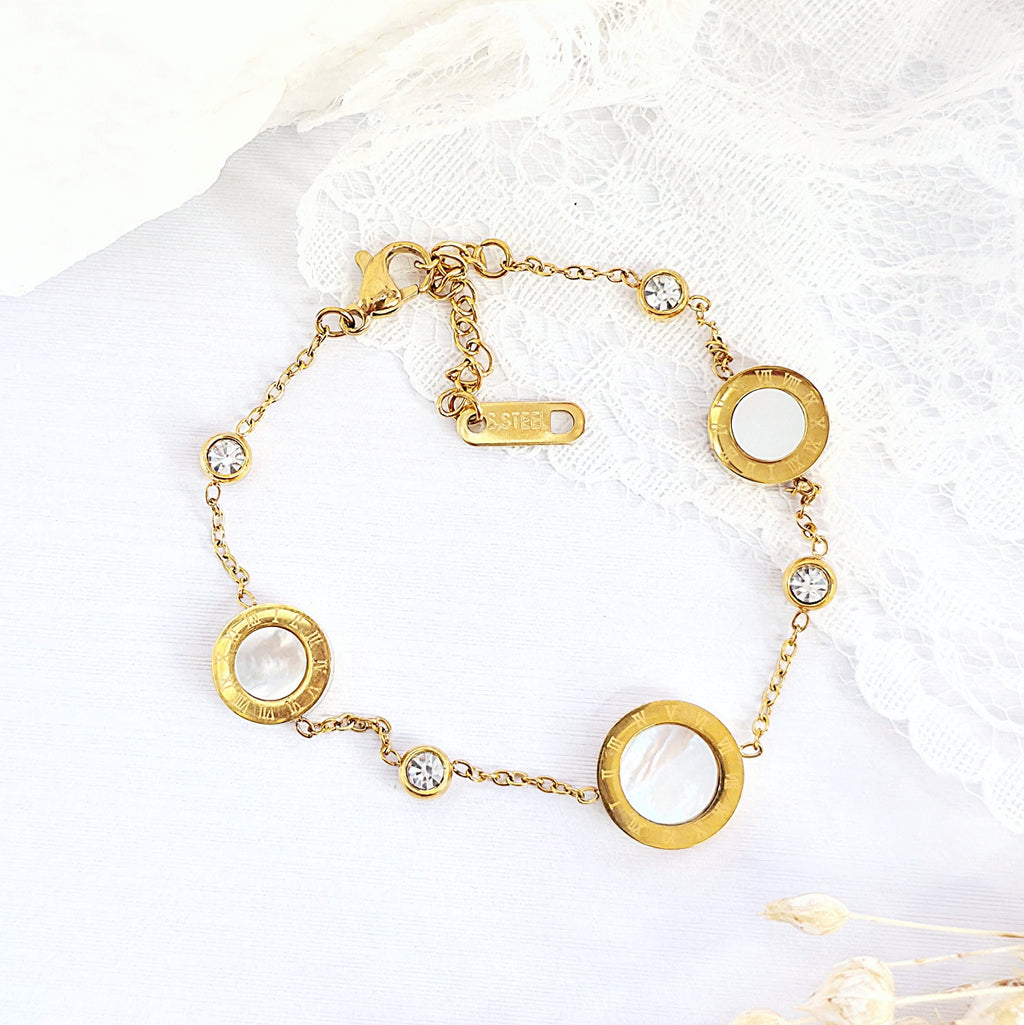 Brățară din Inox cu Pandantive cu 2 Fete Alb/Negru Oțel Inoxidabil Negru - BF1184 - Hipoalergenică