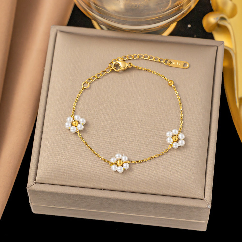Brățară Elegantă Oțel Inoxidabil 15.5cm – vedere laterală