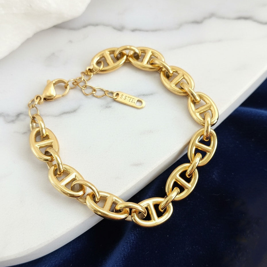 Brățară din Inox (otel inoxidabil) Oțel Inoxidabil Auriu - BF1162 - Hipoalergenică