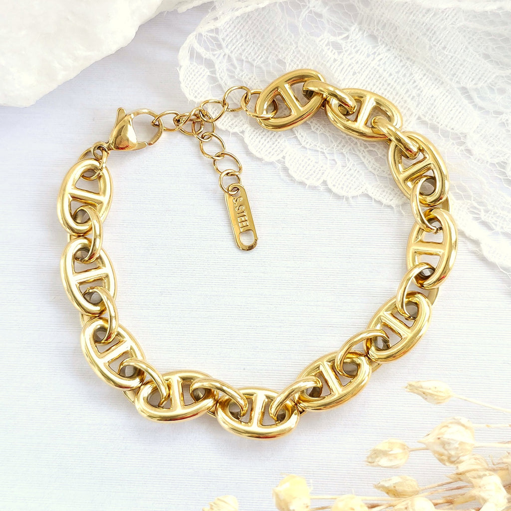 Brățară din Inox (otel inoxidabil) Oțel Inoxidabil Auriu - BF1162 - Hipoalergenică