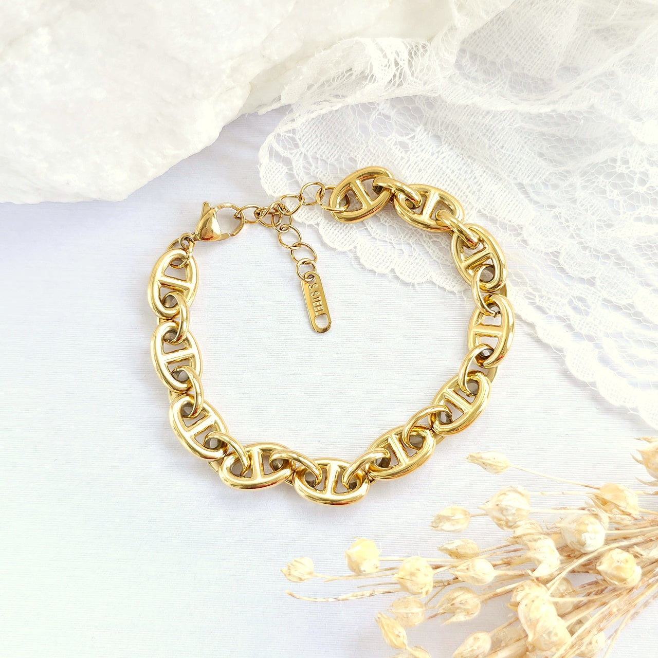 Brățară din Inox (otel inoxidabil) Oțel Inoxidabil Auriu - BF1162 - Hipoalergenică