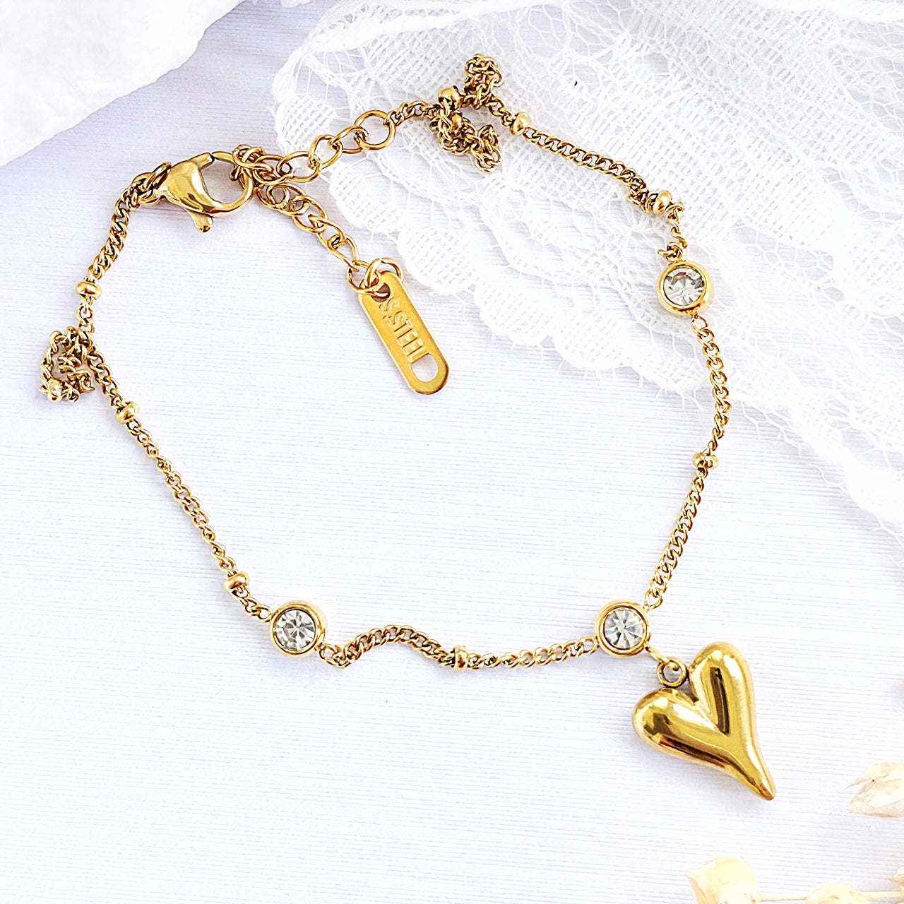 Brățară din Inox (otel inoxidabil) Oțel Inoxidabil Auriu - Hipoalergenică - BF1175