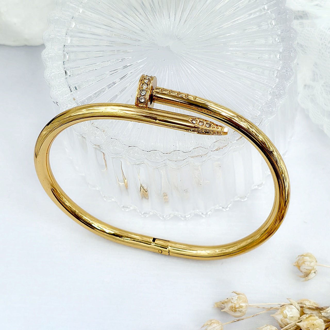 Brățară Elegantă Oțel Inoxidabil 4 mm 6cm – vedere laterală