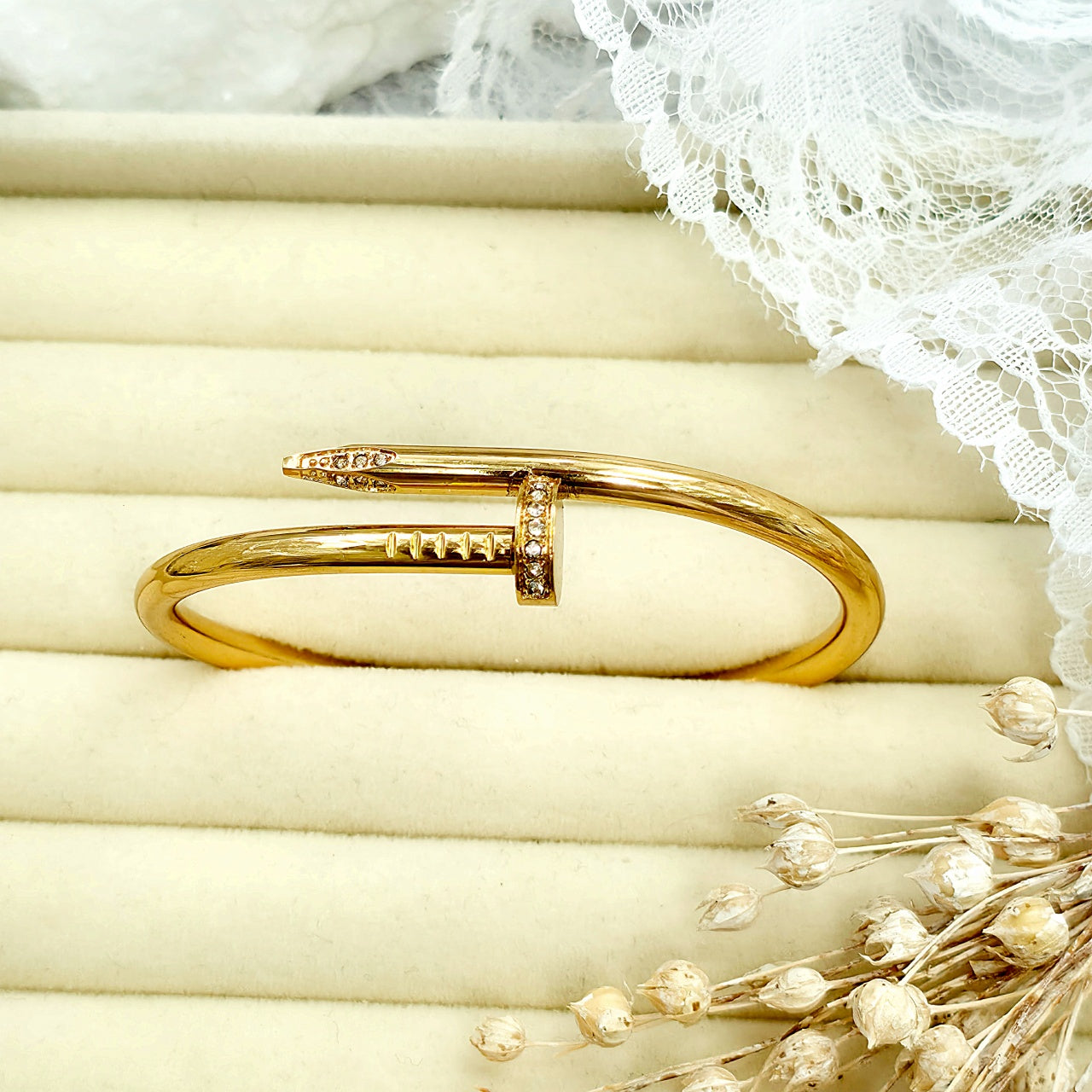 Brățară Elegantă Oțel Inoxidabil 4 mm 6cm – detaliu 5