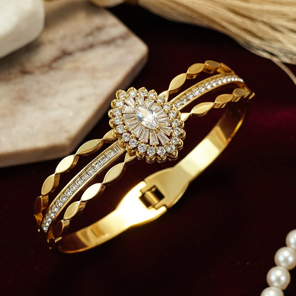 Brățară din Inox (otel inoxidabil) Statement Oțel Inoxidabil Auriu - BF1156 - Hipoalergenică