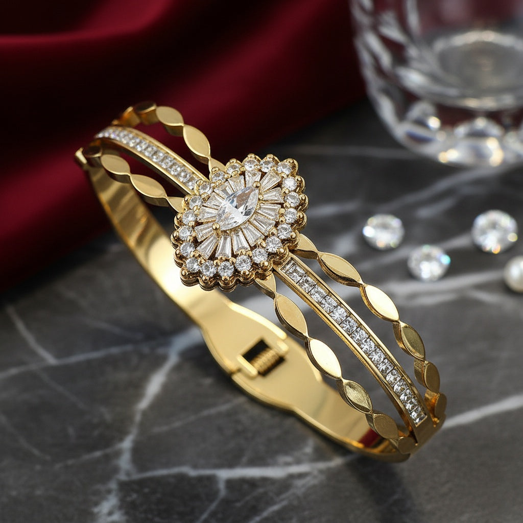 Brățară din Inox (otel inoxidabil) Statement Oțel Inoxidabil Auriu - BF1156 - Hipoalergenică