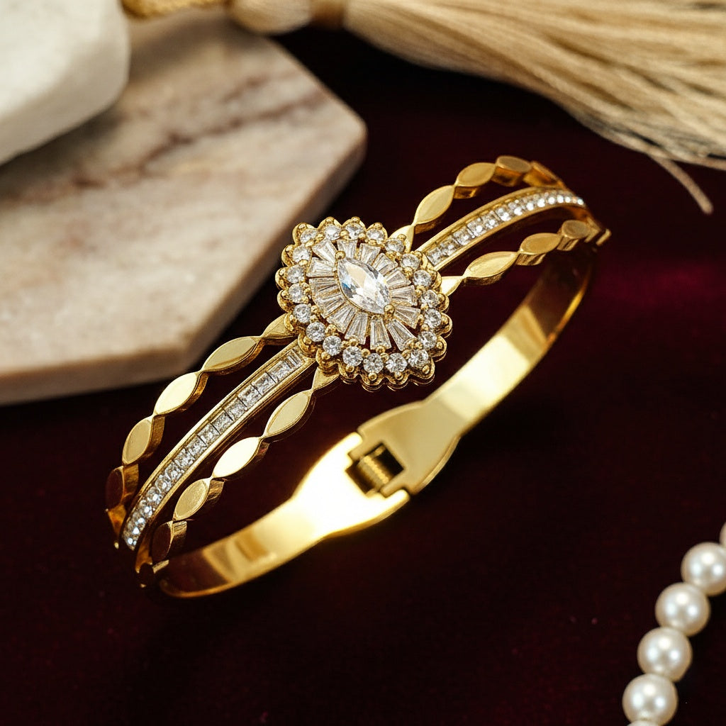 Brățară din Inox (otel inoxidabil) Statement Oțel Inoxidabil Auriu - BF1156 - Hipoalergenică