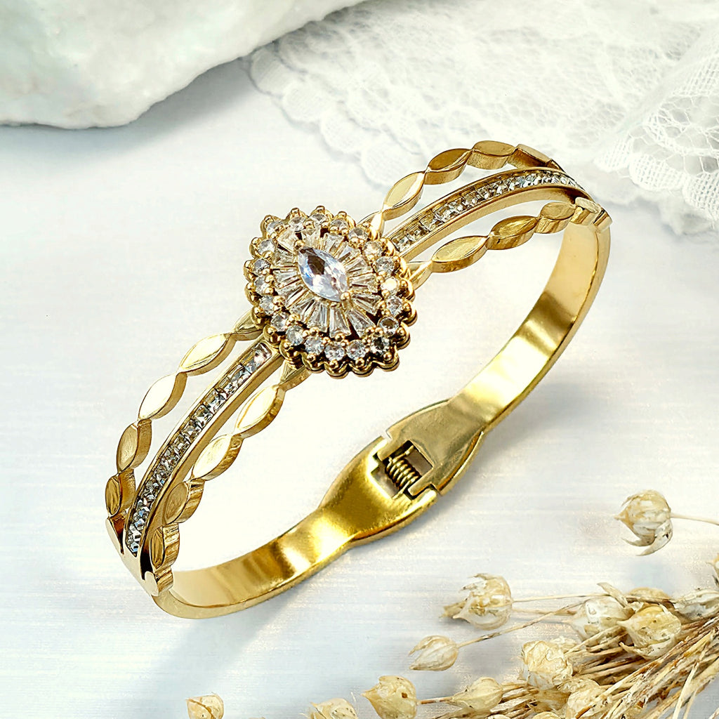 Brățară din Inox (otel inoxidabil) Statement Oțel Inoxidabil Auriu - BF1156 - Hipoalergenică