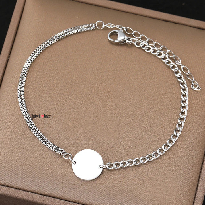 Brățară Bănuț Norocos Oțel Inoxidabil 18cm - Hipoalergenică - BF907