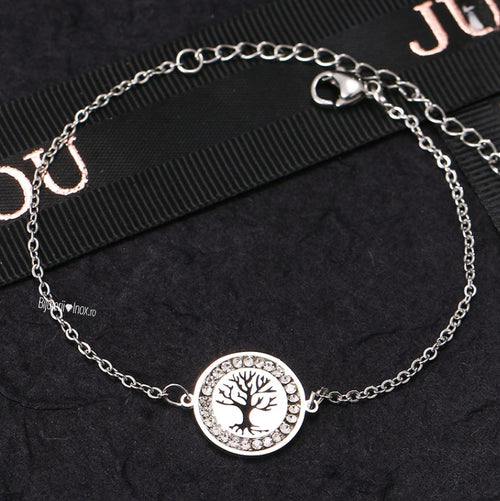 Brățară Copacul Vieții Zirconiu Oțel Inoxidabil 2mm - Hipoalergenică - BF767