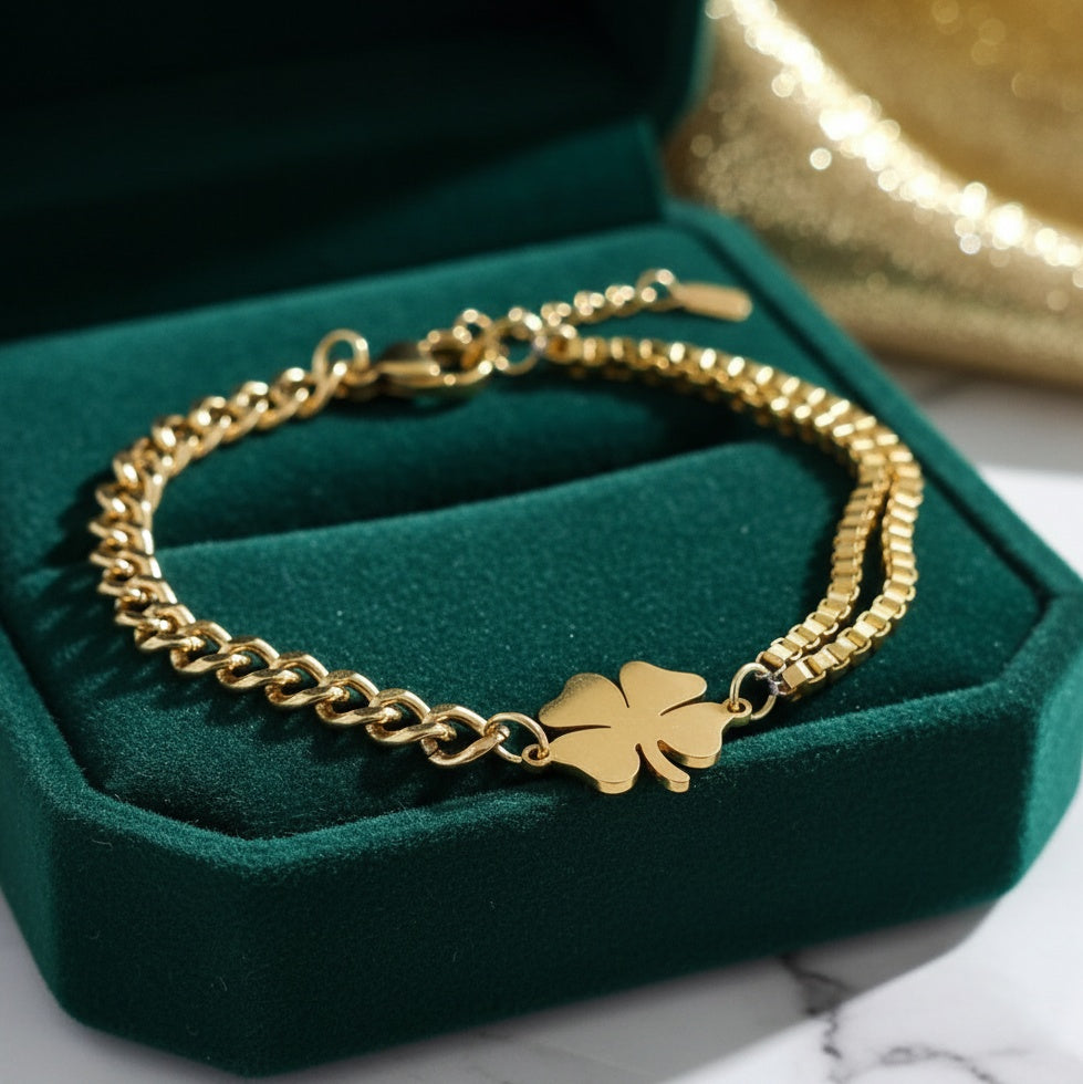 Brățară inox -Porte-Bonheur Oțel Inoxidabil Auriu - Hipoalergenică - BF1163