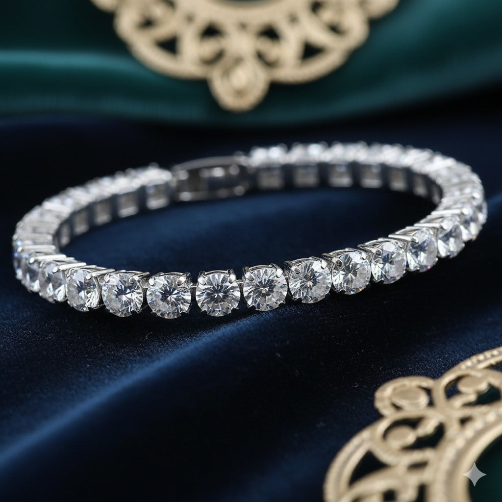 Brățară Tennis din Inox 4mm Oțel Inoxidabil Auriu - BF1158 - Hipoalergenică