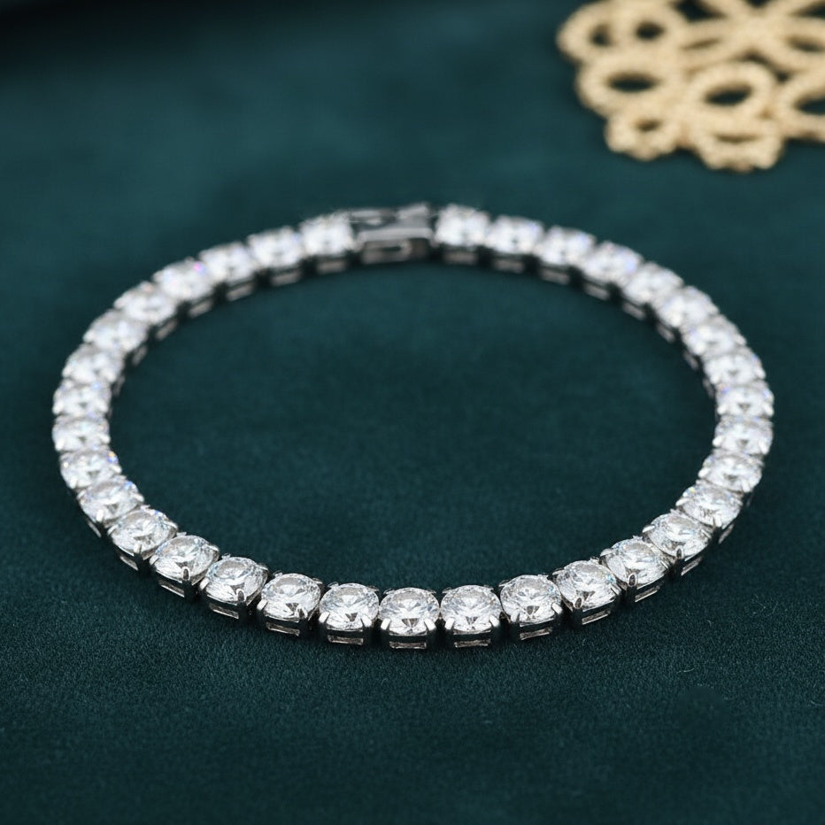 Brățară Tennis din Inox 4mm Oțel Inoxidabil Auriu - BF1158 - Hipoalergenică